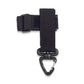 Glove Holder/Rope Accessory w/ Multi-Use Carabiner - Black Polyester