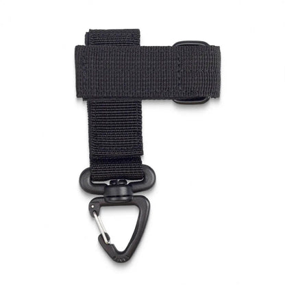 Glove Holder/Rope Accessory w/ Multi-Use Carabiner - Black Polyester