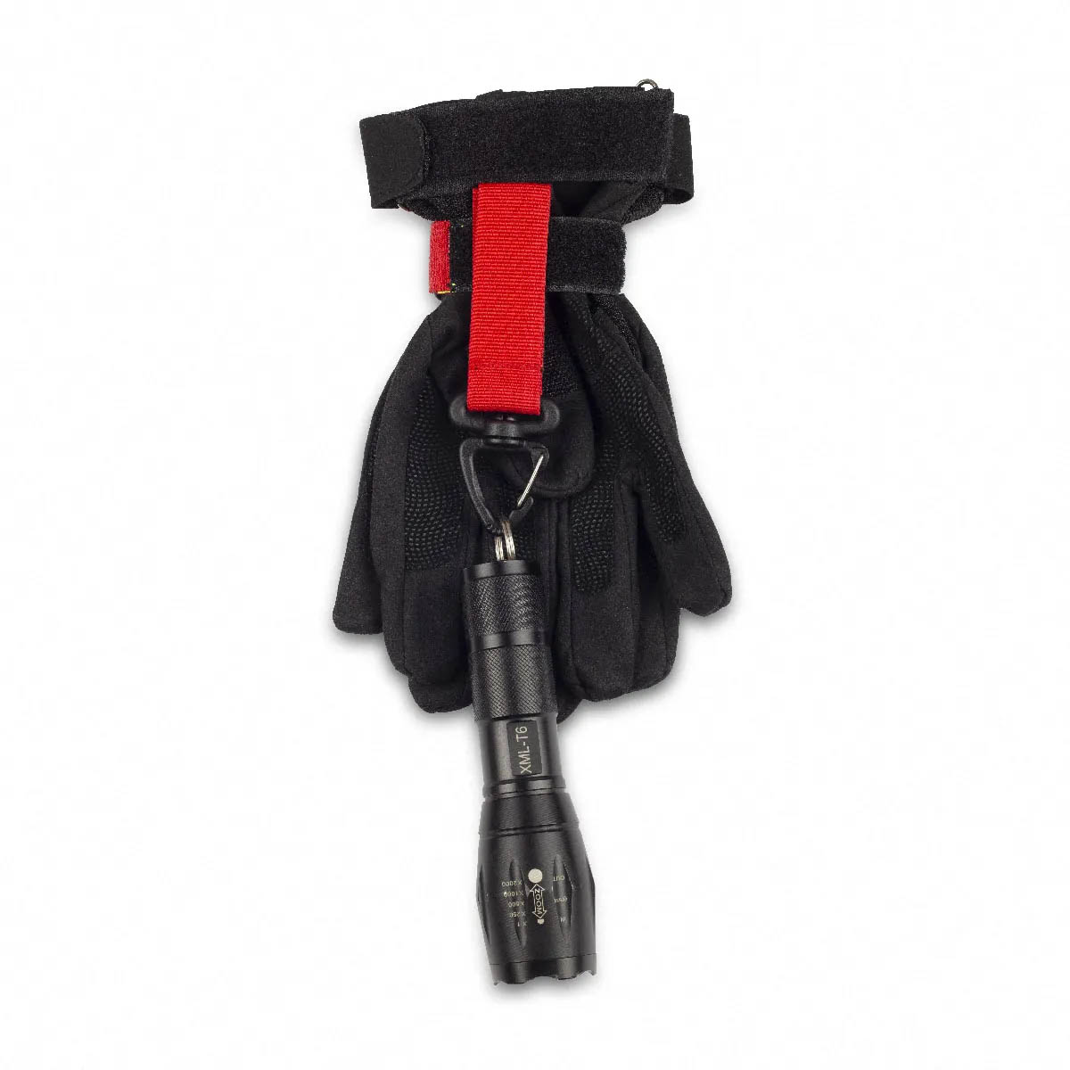 Glove Holder/Rope Accessory w/ Multi-Use Carabiner - Red Polyester