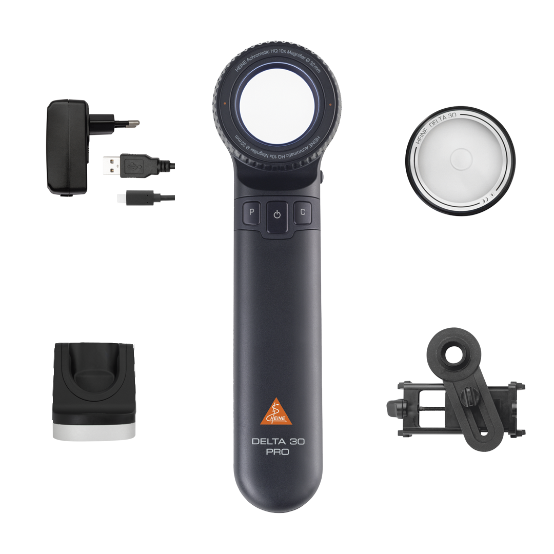 HEINE DELTA 30 PRO Dermatoscope - Bundle