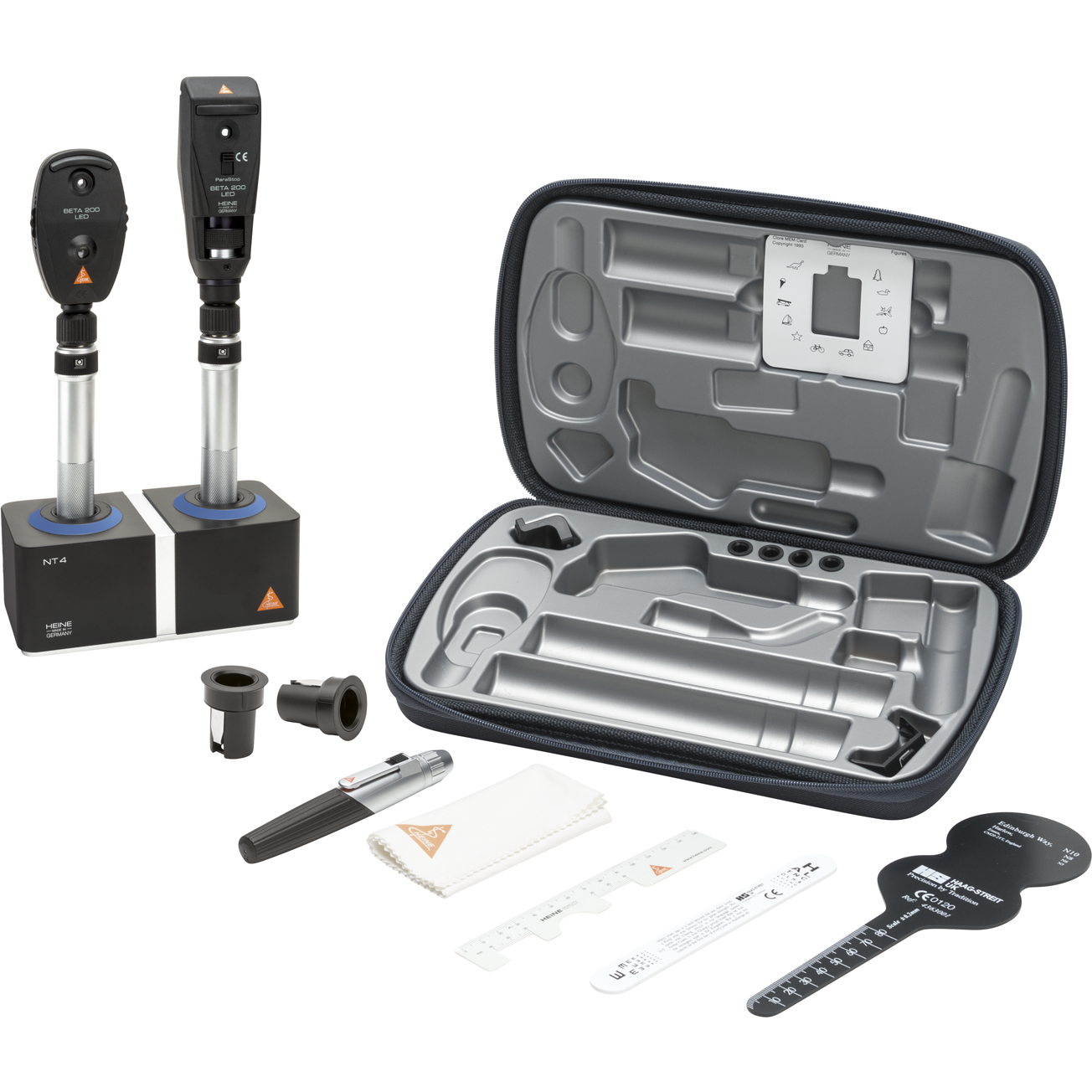 HEINE LED Ophthalmic Student Set "Classic" Slim Handle - Beta 200S LED Ophthalmoscope & LED Retinoscope