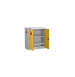 Hazardous Substance Cabinet - 1015 x 915 x 460 - Silver and Yellow