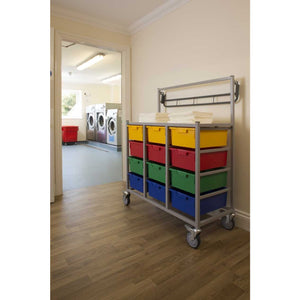 Karri-Cart - 12 Trays With Flip Up Hanging Rail - 137x105x46cm