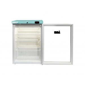 Lec Fridge 158L - Pharmacy Refrigerator - Under Counter Glass Door - Bluetooth PPGR158BT-UK