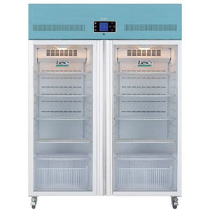 Lec PGR1200UK - 1200L Large Capacity Pharmacy Fridge - Glass Door