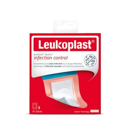 Leukoplast Leukomed Sorbact - 3pcs 8cm x 10cm