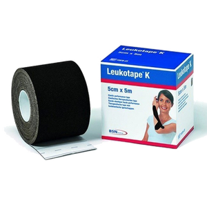 Leukotape® Kinesiology Tape 5cm x 5m - Black Pack of 5