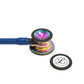 Littmann Cardiology IV Diagnostic Stethoscope: High Polish Rainbow & Navy Blue - Black Stem 6242