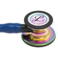 Littmann Cardiology IV Diagnostic Stethoscope: High Polish Rainbow & Navy Blue - Black Stem 6242