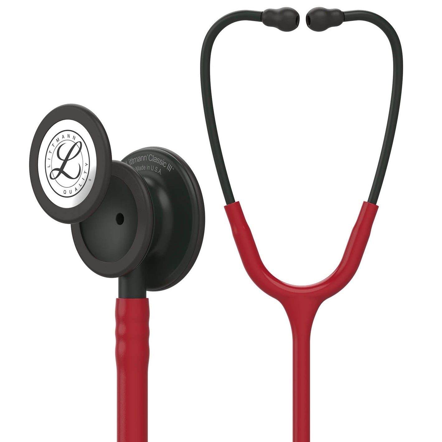 Littmann Classic III Monitoring Stethoscope: Burgundy - Black Finish 5868