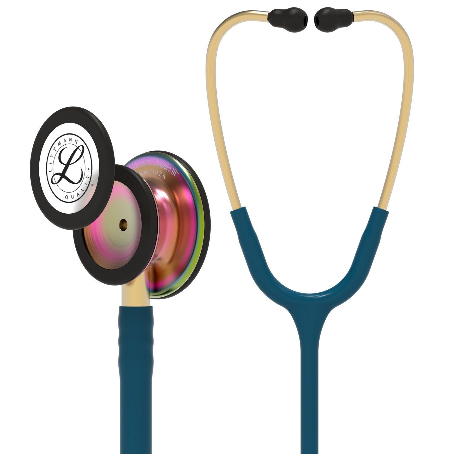 Littmann Classic III Monitoring Stethoscope: Caribbean Blue Rainbow 5807