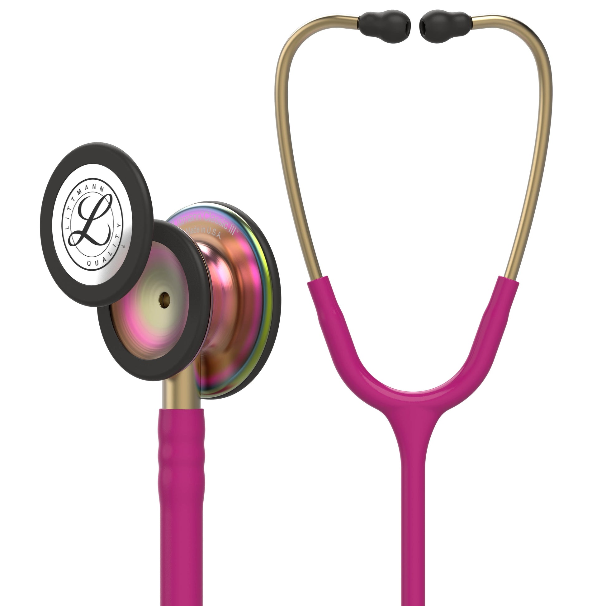 Littmann Classic III Monitoring Stethoscope: Raspberry Rainbow 5806