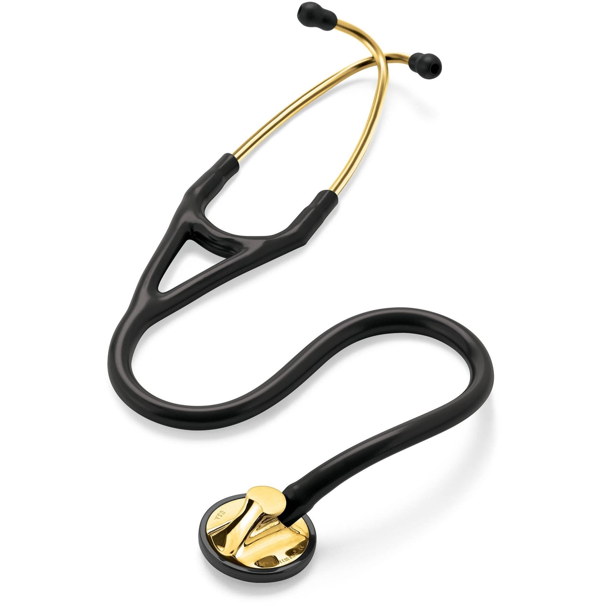 Littmann Master Cardiology Stethoscope: Black & Brass 2175