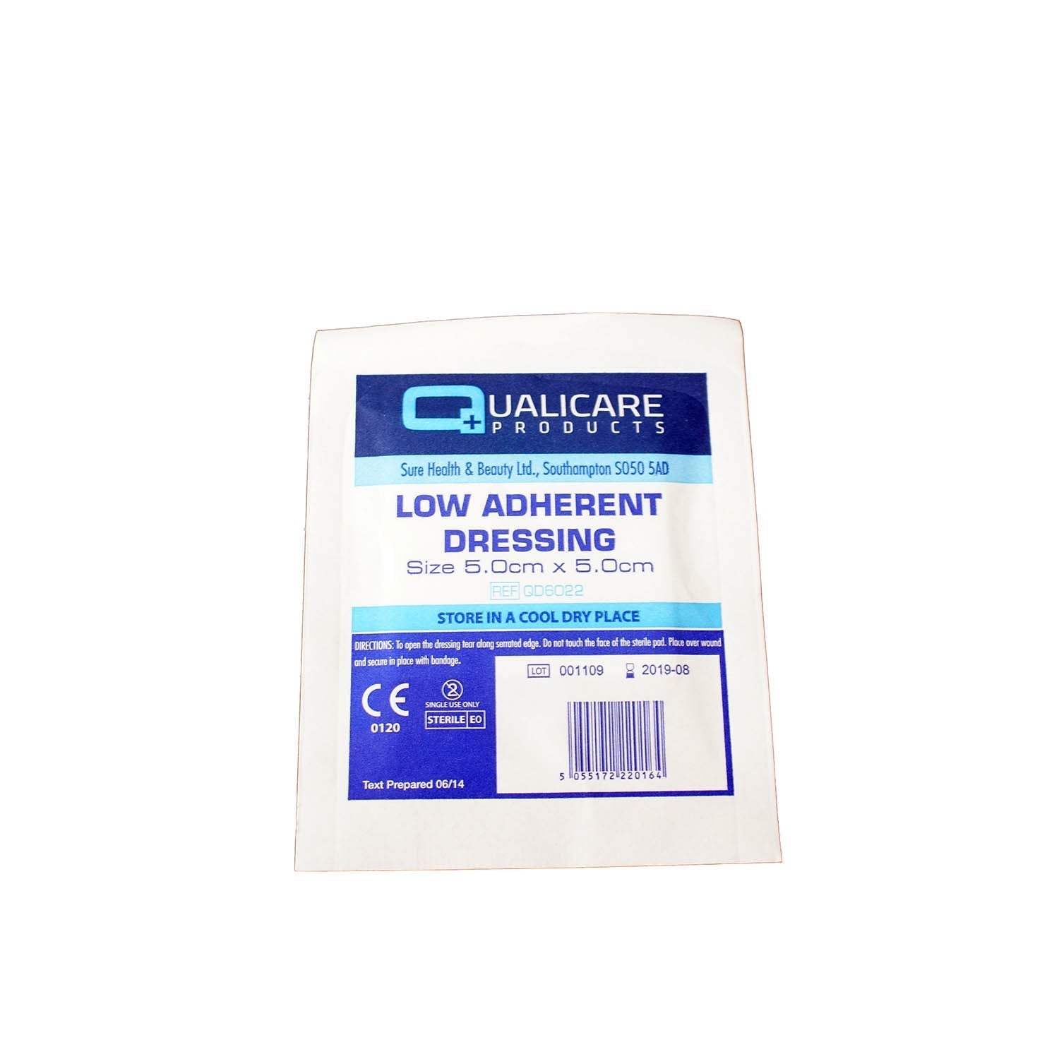 Low adherent dressing 5cm x 5cm (pk 100)