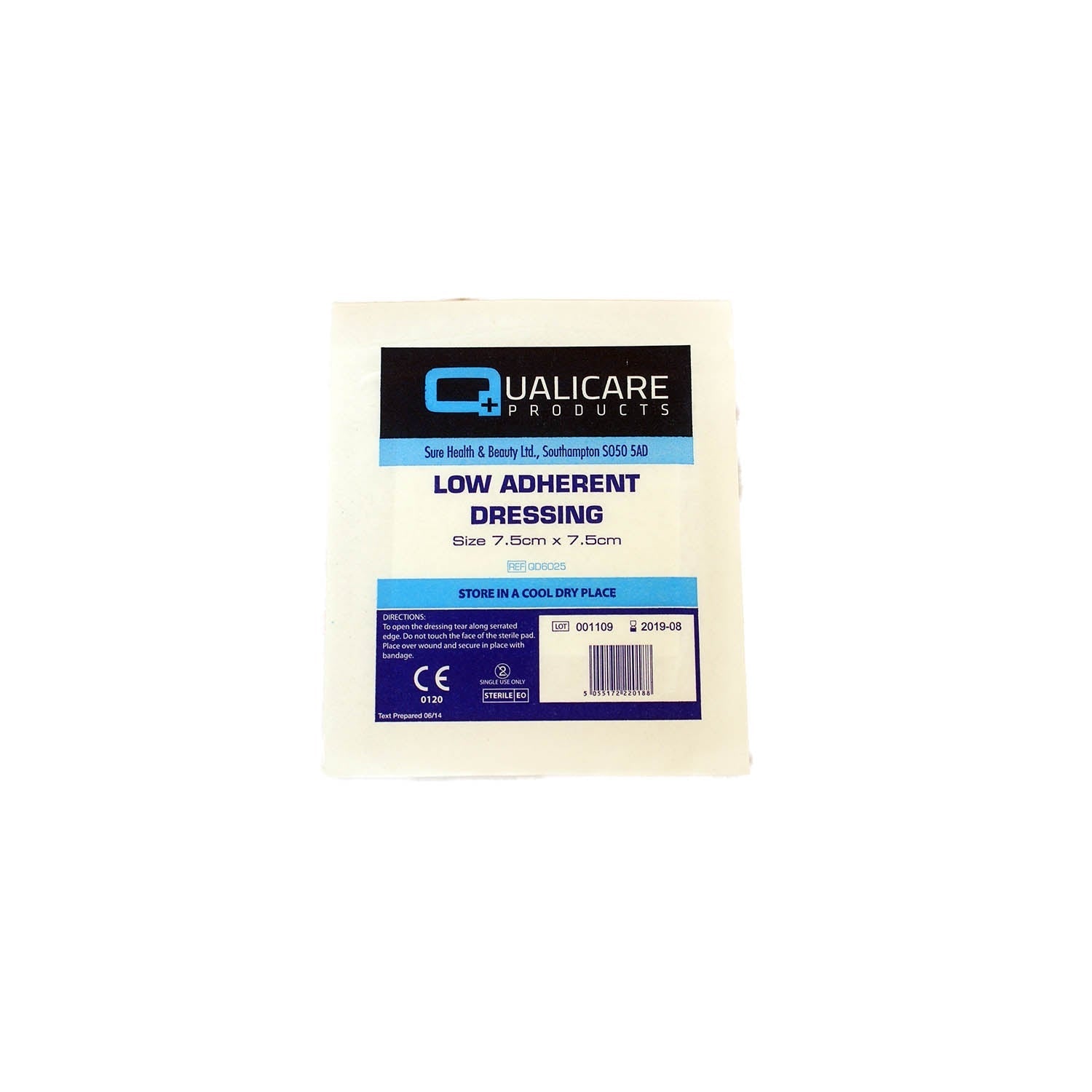 Low adherent dressing 7.5cm x 7.5cm (pk 100)