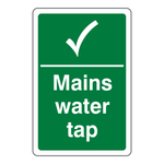 Mains Water Tap Sign