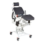 Manual Tilting Shower Chair Commode (150kg) - Hydraulic Adjustable Height, Inc Seat with Hygiene Opening, Bucket Device & Bucket