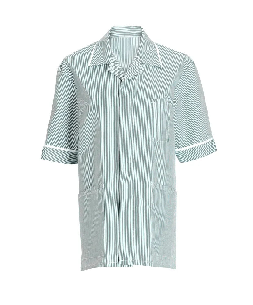 Men's Stripe Tunic - Aqua with White Trim