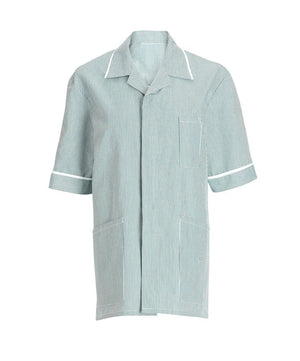 Men's Stripe Tunic - Aqua with White Trim