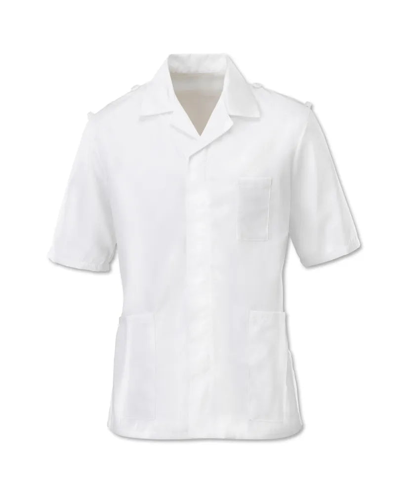 Men's White Epaulette Tunic - 36 Inch Chest