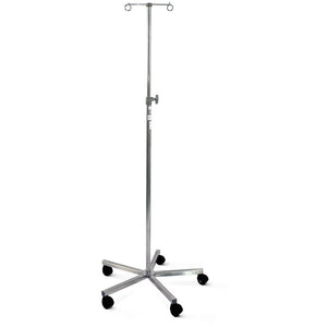 Mobile Infusion Stand - Stainless Steel - 2 Hook