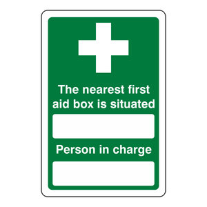 Nearest First Aid Box Sign