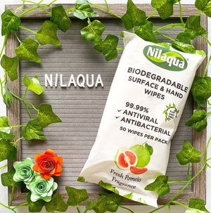 Nilaqua Universal Biodegradable Hand and Surface Wipes x 50