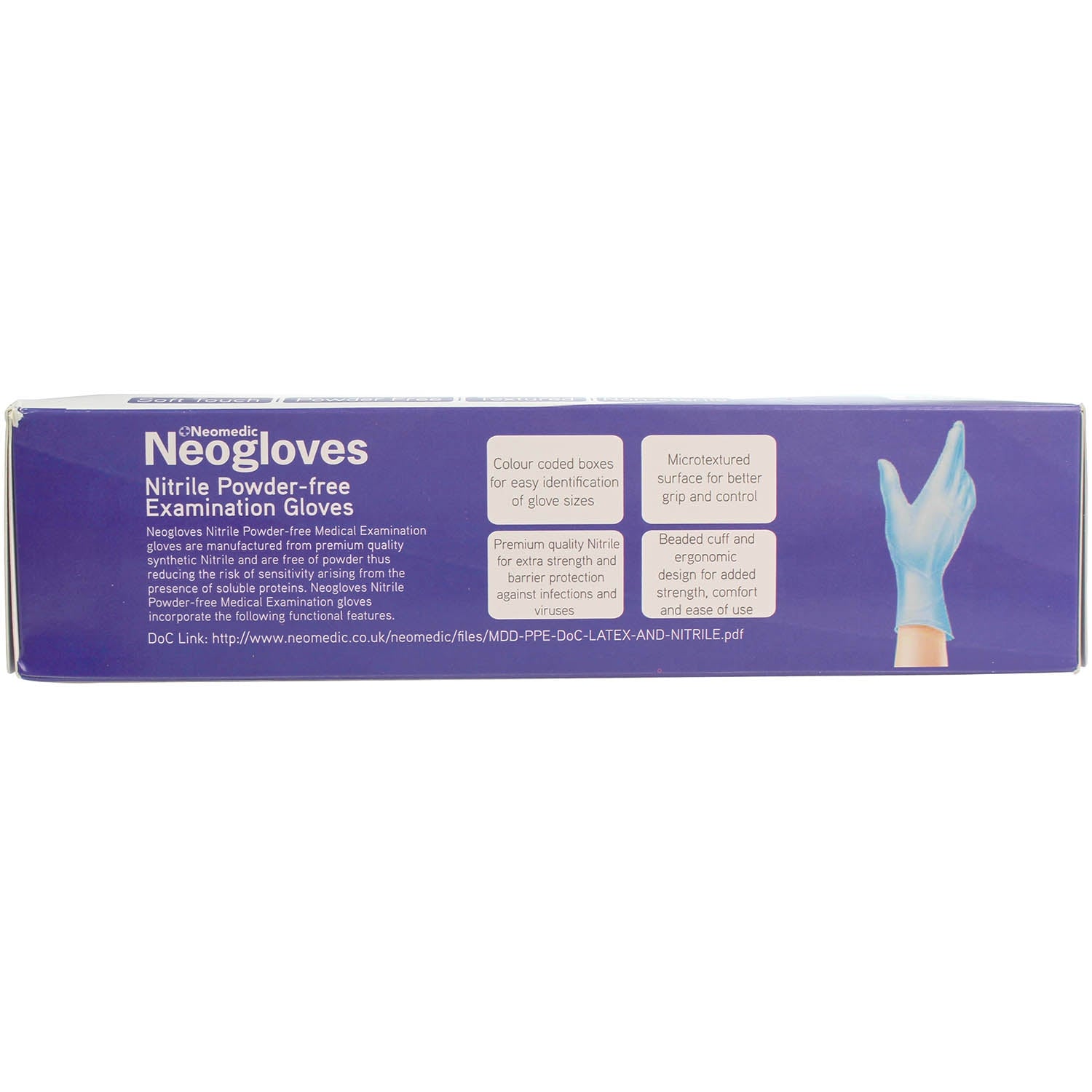 Nitrile Gloves Powder Free - Box of 100 [Medical Grade]