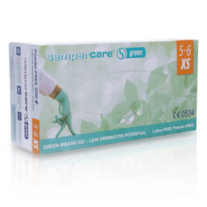 Nitrile Gloves Sempercare Green- Extra Small x 200