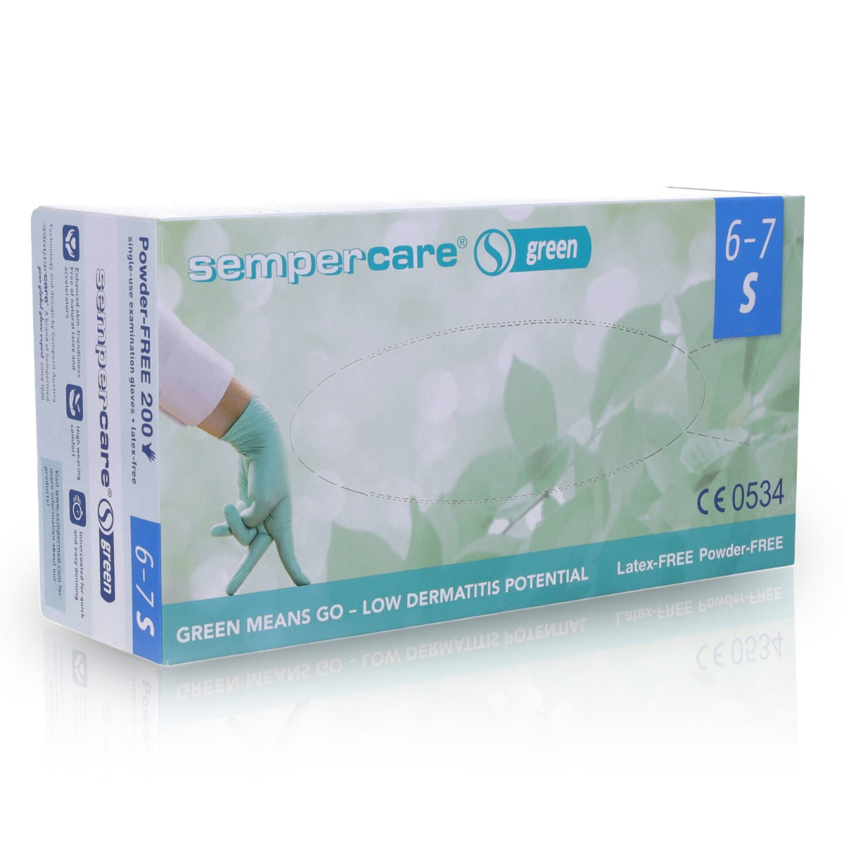 Nitrile Gloves Sempercare Green- Small x 200