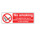 No Smoking In Communal Areas Sign