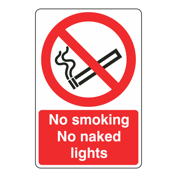 No Smoking Or Naked Lights Sign