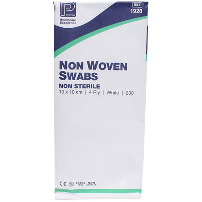 Non-Woven Swabs - 10 x 10cm 4 Ply x 200