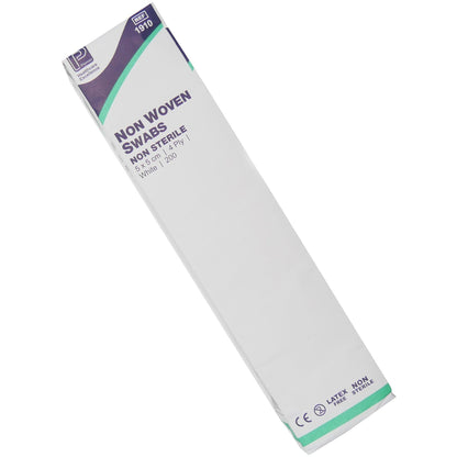 Non-Woven Swabs - 5cm x 5cm 4 Ply x 200