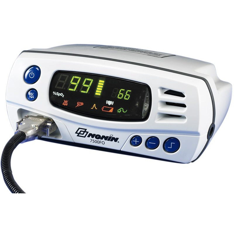 Nonin 7500FO Fibre Optic pulse Oximeter with Pole Mount clamp - Sensor not incl.