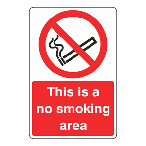 This Is A No Smoking Area Sign