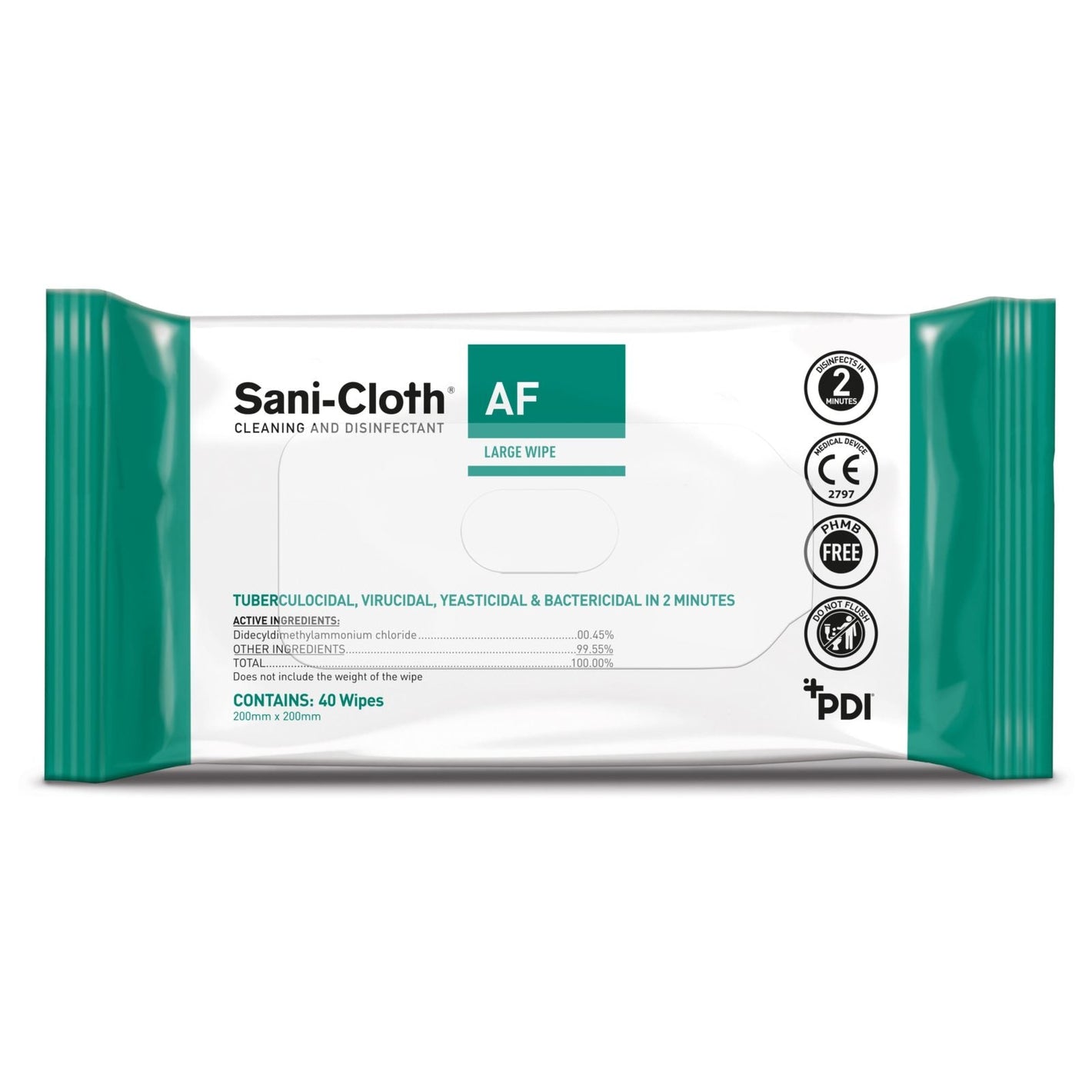 PDI Sani Cloth Wipes - Universal Disinfectant Wipes x 40