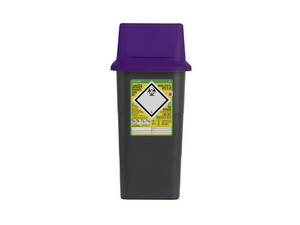 Sharpsafe® Grey Sharps Bin - Purple Lid