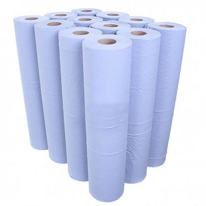 PRO Couch Roll 2 Ply Blue Recycled 50cm x 40m x 12 Rolls