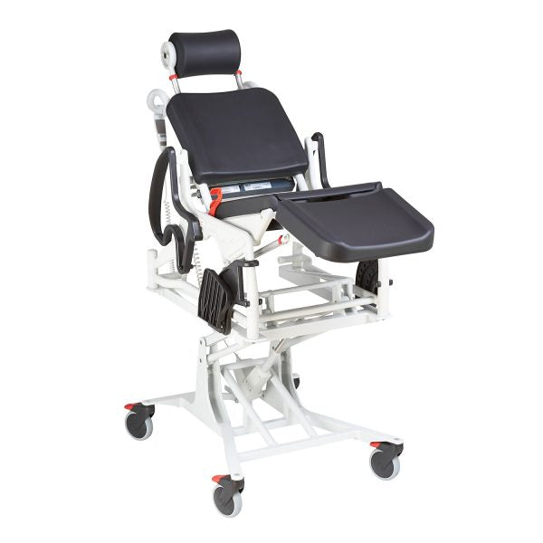 Phoenix Tilting Shower Chair Commode (150kg) - Electric Adjustable Height, Inc Seat with Hygiene Opening, Bucket Device & Bucket