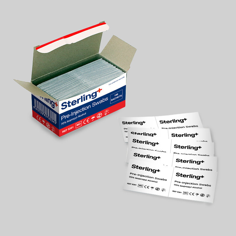 Pre-Injection Swabs - Pack of 100 Sachets