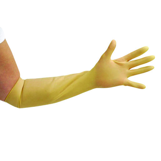 Premier Arm Length Powder Free Latex Gauntlet - Small