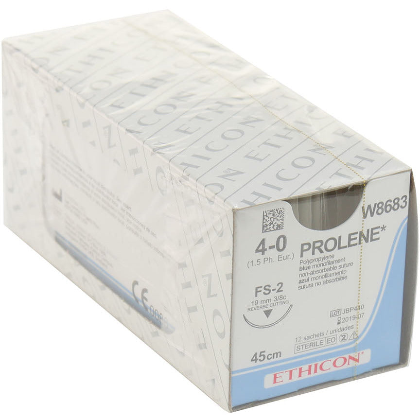 Prolene Blu Suture: 45CM M0.7 USP6-0 S/A P-1 PRIME - box of 24