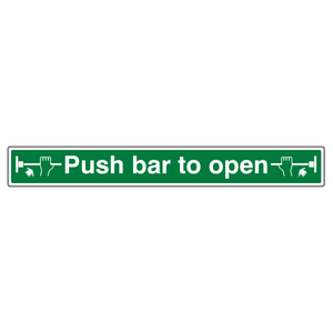 Push Bar To Open Sign