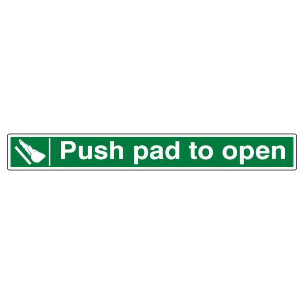 Push Pad To Open Sign