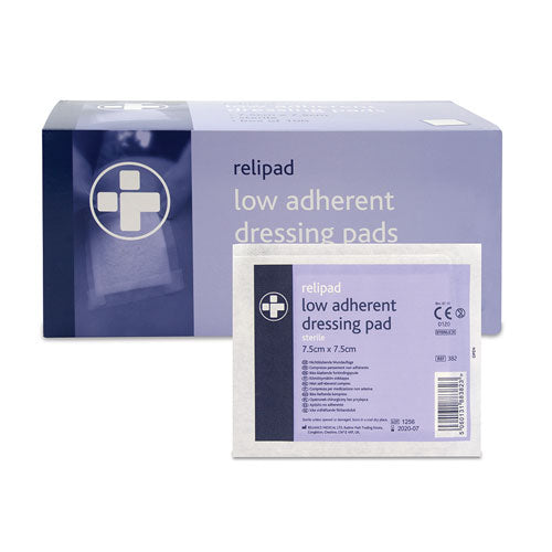 Relipad Low-Adherent Dressing Pads 7.5 x 7.5cm - Pack of 100