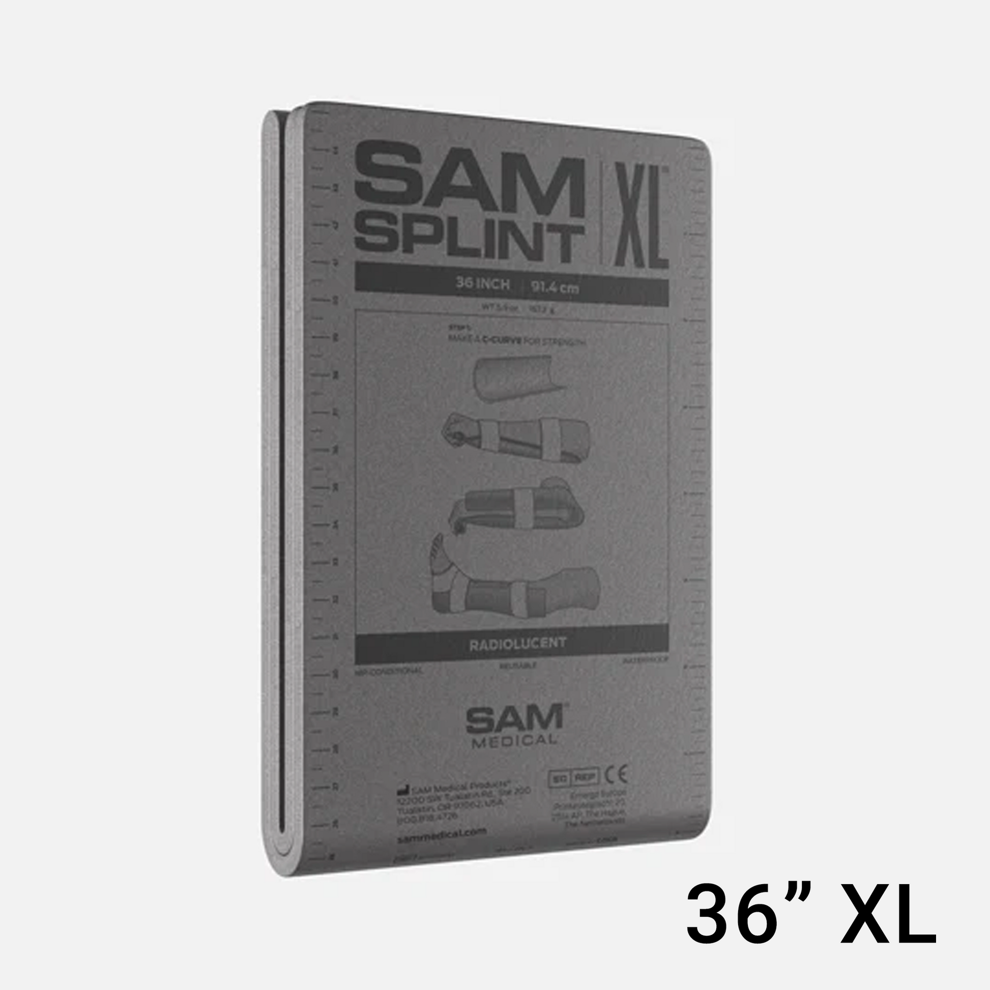 SAM® Splint 36" 91.4cm x 14cm XL - Charcoal