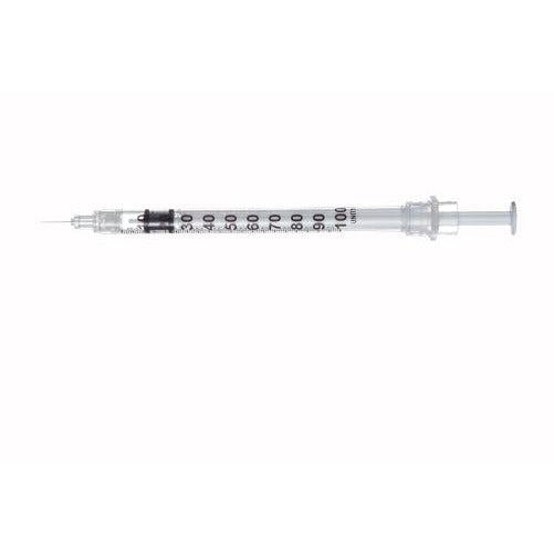SOL-CARE Insulin Safety Syringe with Fixed Needle 0.5ml, 30g x 5/16" -(Box 100)