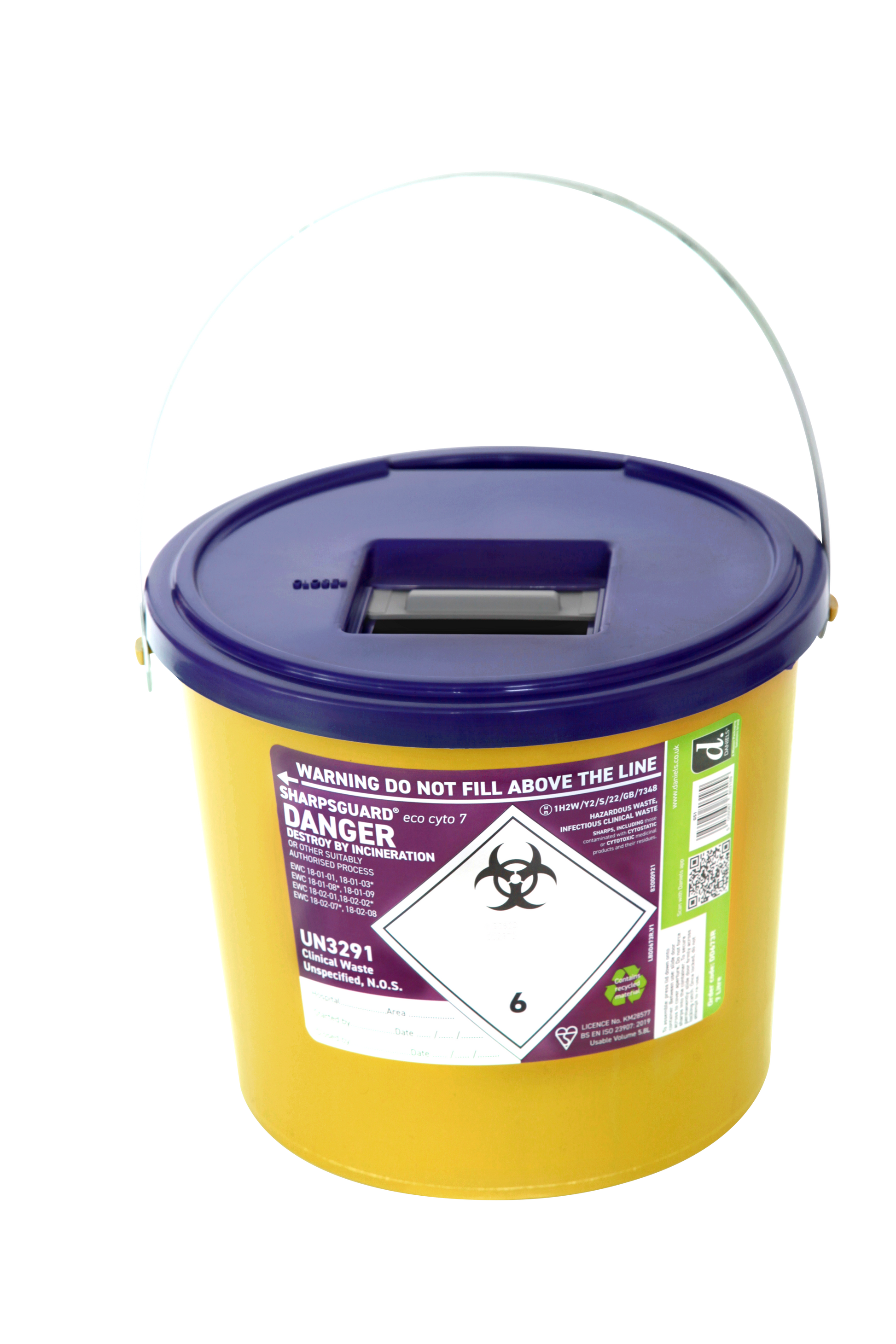 Sharpsguard Cyto 7 Litre Sharps Bin