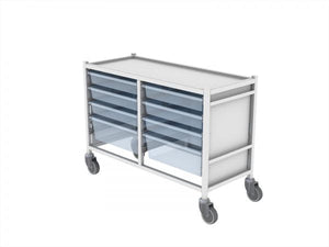 Shuttleworth Low Wide Double Medical Storage Trolley